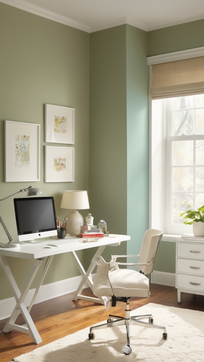 home office wall colors, best home office wall paint, cozy home office colors, home office wall decor ideas, modern home office color palette