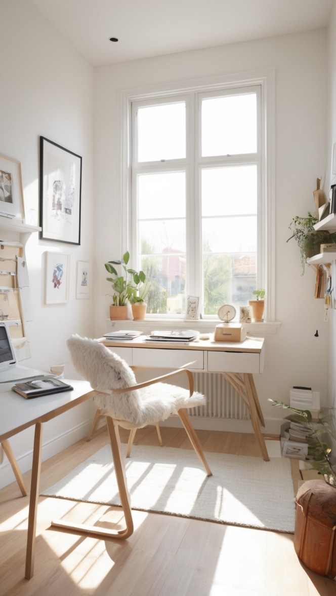 mini home office, small office design, home office space, office organization, work from home office