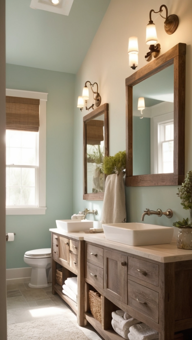 rustic bathroom design, small cabin bathrooms, farmhouse style bathroom, country bathroom remodel, cozy bathroom renovation