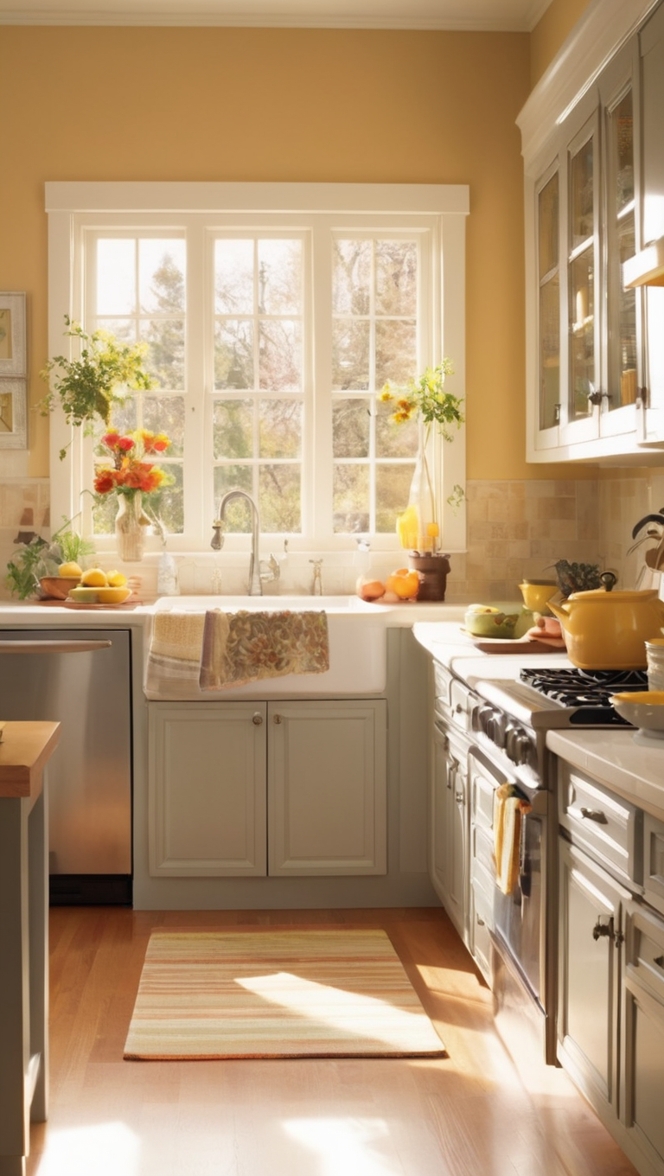 warm kitchen design, luxurious kitchen decor, cozy kitchen renovation, elegant kitchen remodel, inviting kitchen renovation