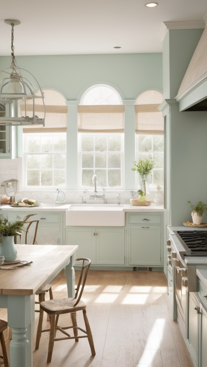 coastal farmhouse decor, coastal kitchen design, farmhouse style kitchen, beach house kitchen, rustic coastal kitchen