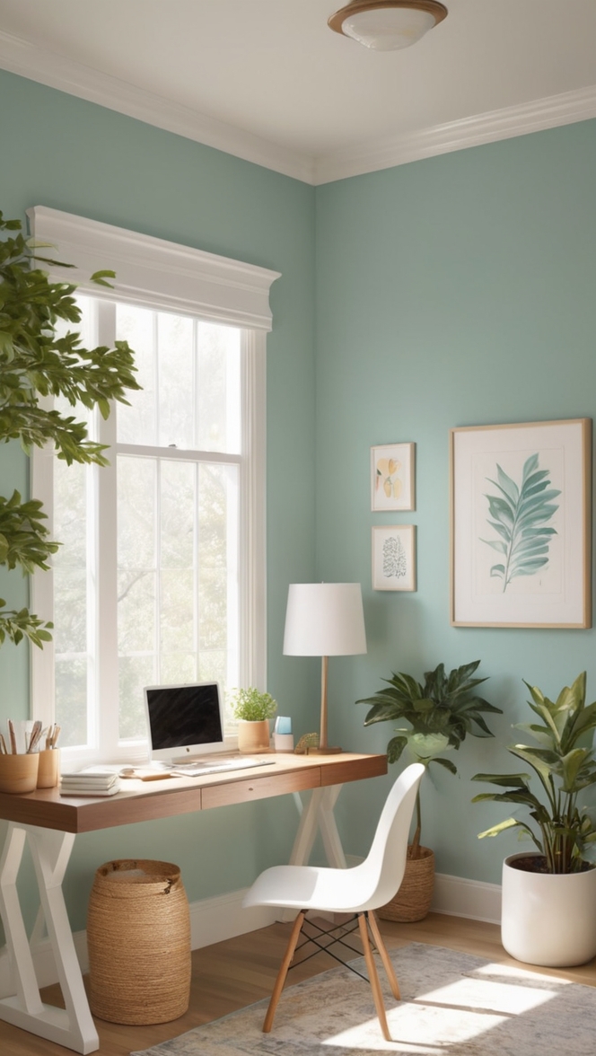 cozy home office decor, stylish office setup, modern desk accessories, comfortable workspace design, chic home office essentials