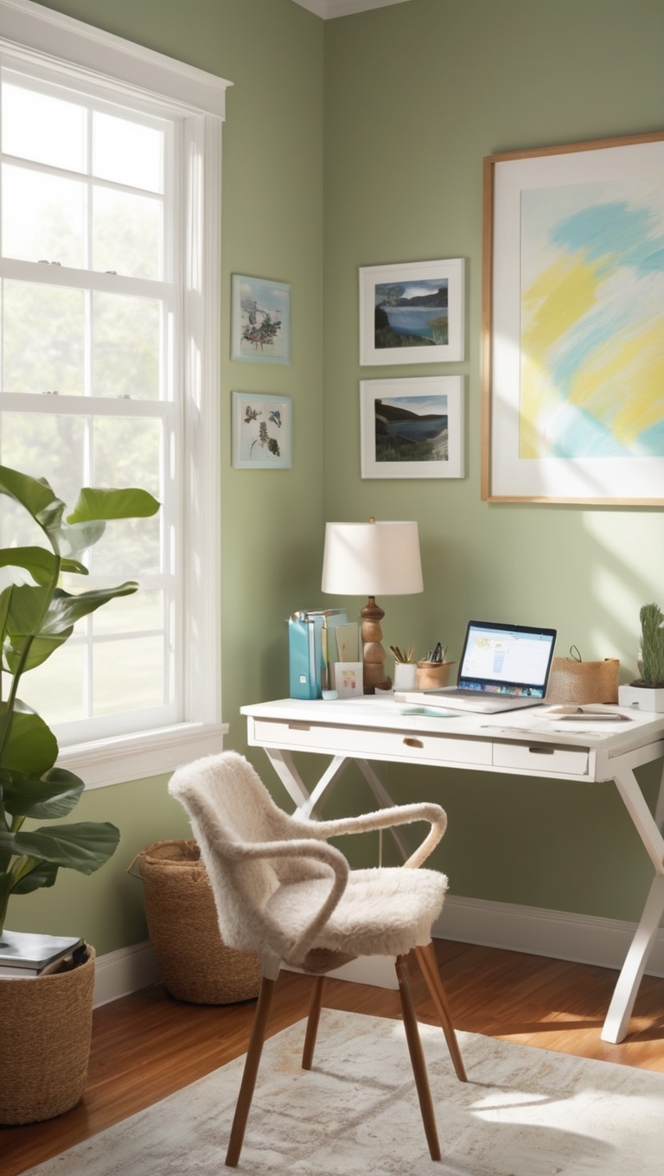 cozy home office decor, home office furniture, comfortable home office chair, functional home office design, stylish home office organization