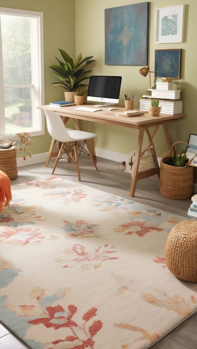 home office rug, office area rug, home office decor, work from home rug, office desk rug