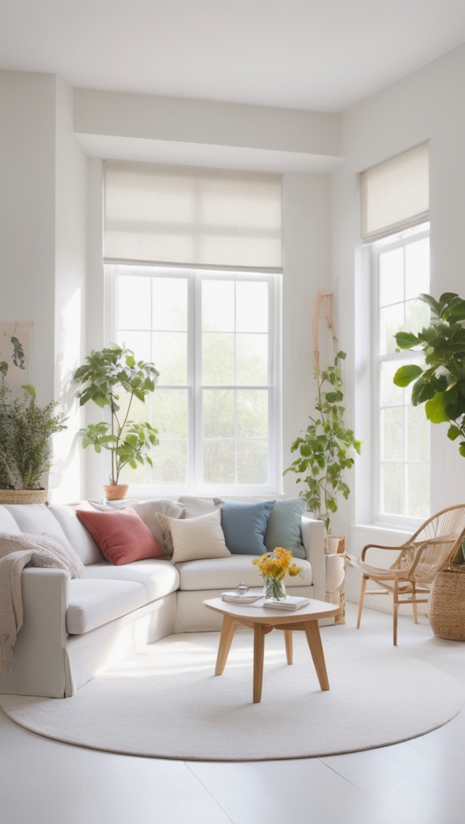 minimalist furniture, modern living room, Scandinavian design, clean home decor, contemporary interior