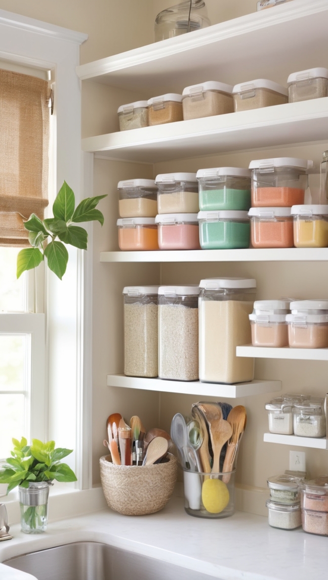 kitchen storage solutions, organization hacks, budget-friendly organization, DIY kitchen organization, space-saving kitchen ideas