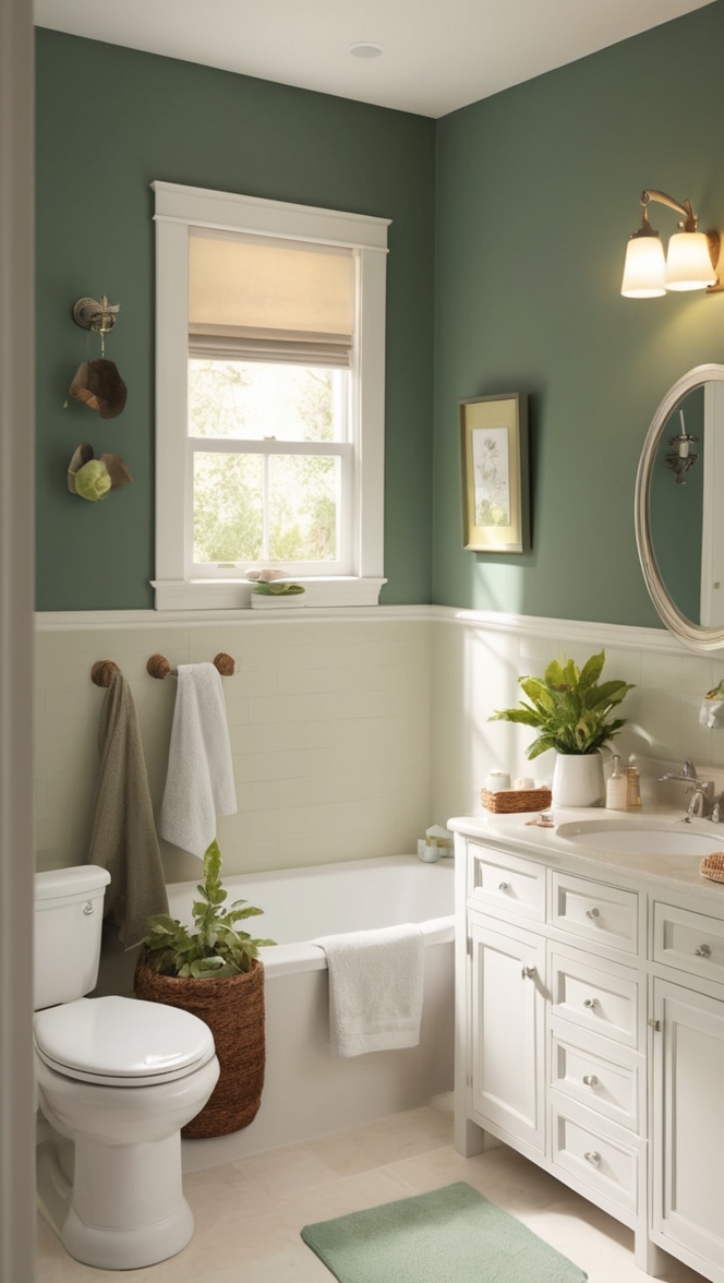 green bathroom tiles, forest green decor, luxurious bathroom designs, modern bathroom renovation, eco-friendly bathroom products