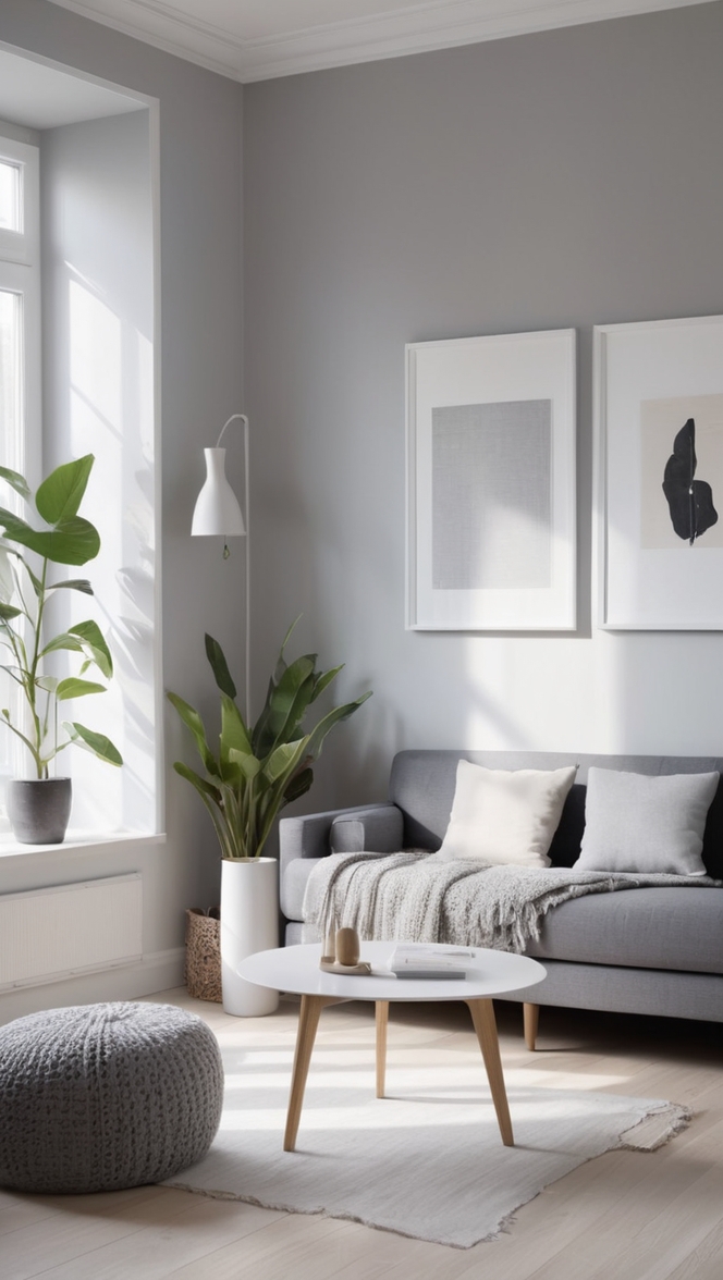 minimalist living room decor, simple grey living room, modern grey decor, contemporary grey interior design, stylish minimalist room
