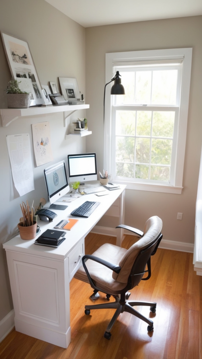 home office furniture, ergonomic office chair, dual workstation, office desk organization, dual monitor setup