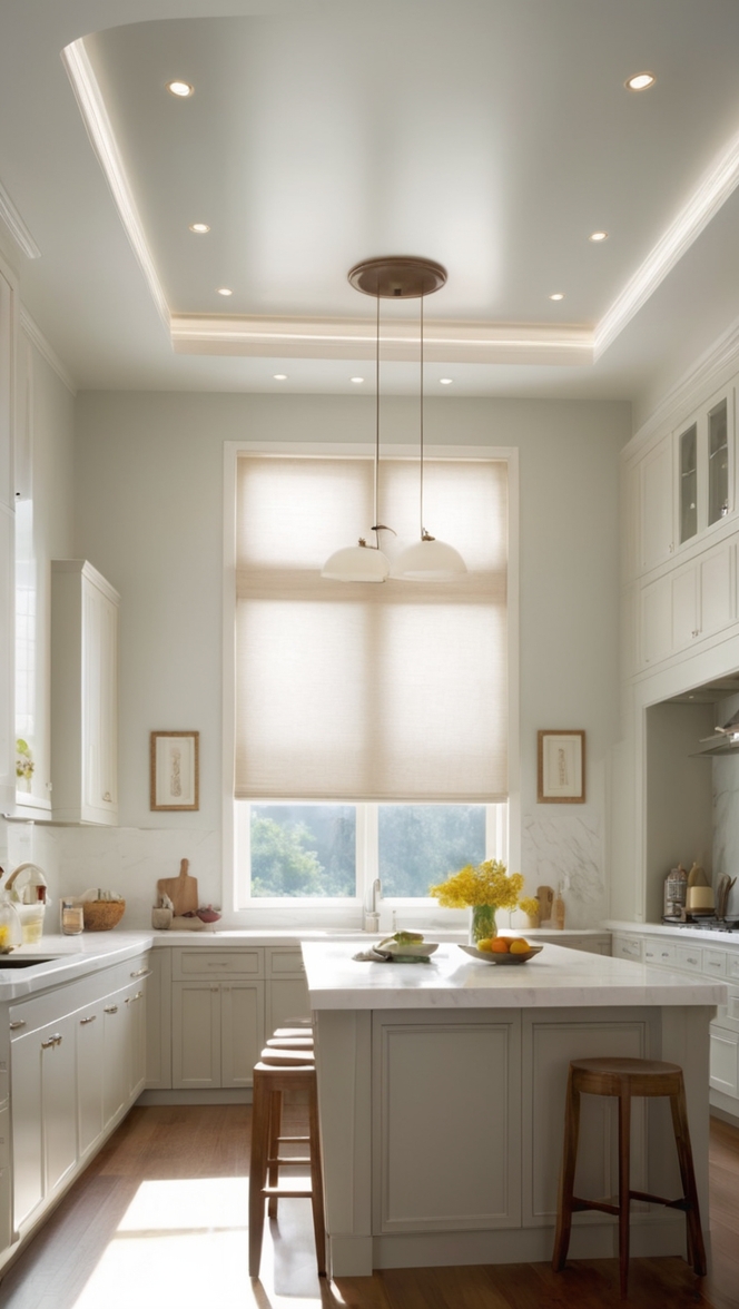 kitchen lighting ideas, contemporary kitchen design, modern kitchen ceiling, luxury kitchen decor, high-end kitchen renovations