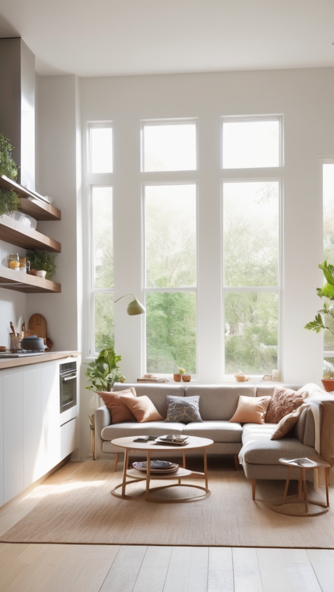 open concept living space, kitchen design ideas, modern living room, home remodeling, spacious kitchen