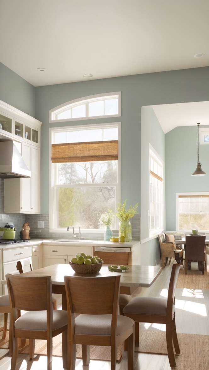 open concept living room, modern kitchen design, spacious living area, contemporary home decor, integrated living spaces