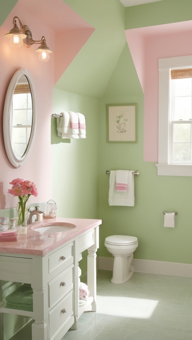 pink bathroom accessories, lime green bathroom decor, pastel bathroom decor, blush pink bathroom accessories, mint green bathroom accessories