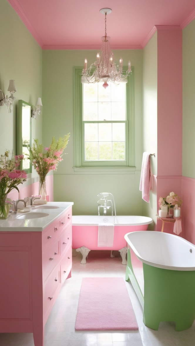 pink bathroom accessories, lime green bathroom decor, pastel bathroom decor, blush pink bathroom accessories, mint green bathroom accessories