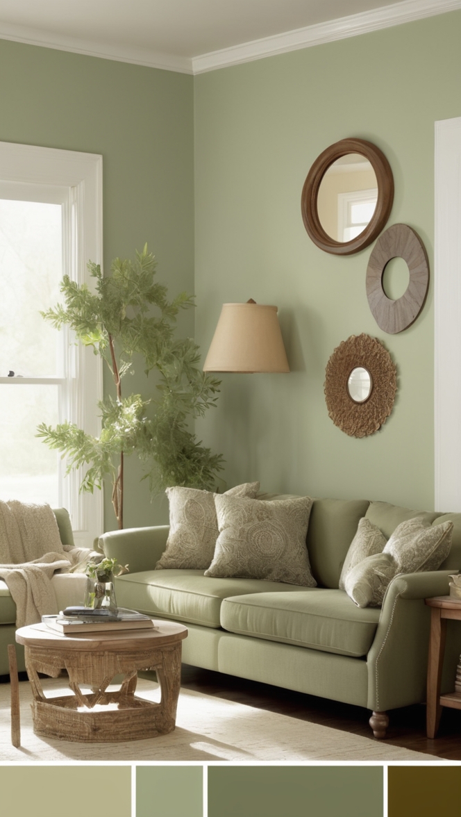 green sofa, living room decor, home furniture, interior design, modern seating