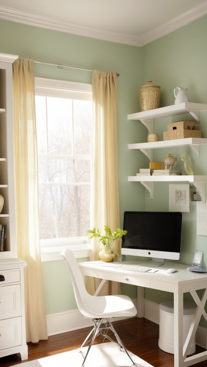 home office decor, office organization, small space office, work from home, small office design