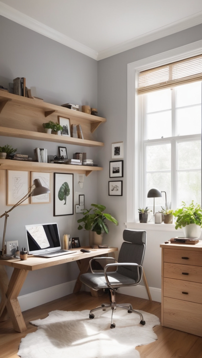 small office design, home office furniture, small office decor, office organization, masculine office decor