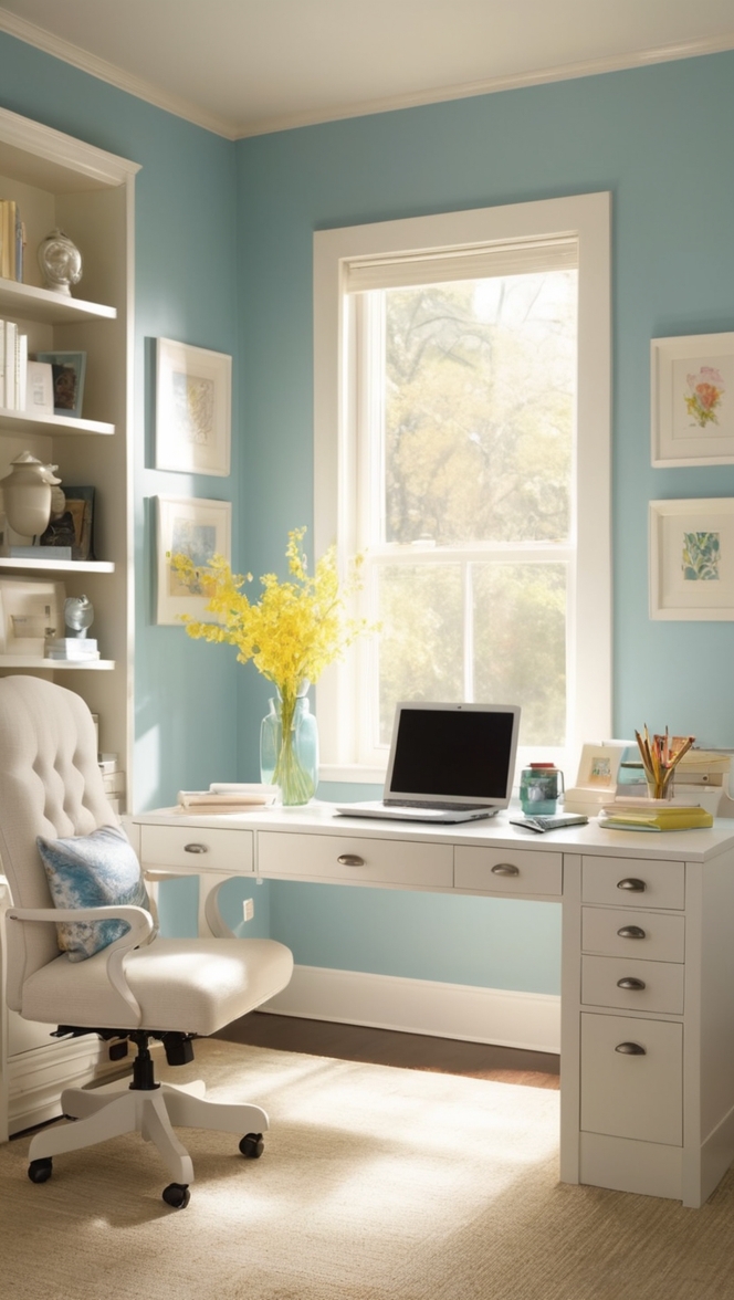 small office desk, modern home office furniture, comfortable office chair, compact desk, space saving office furniture