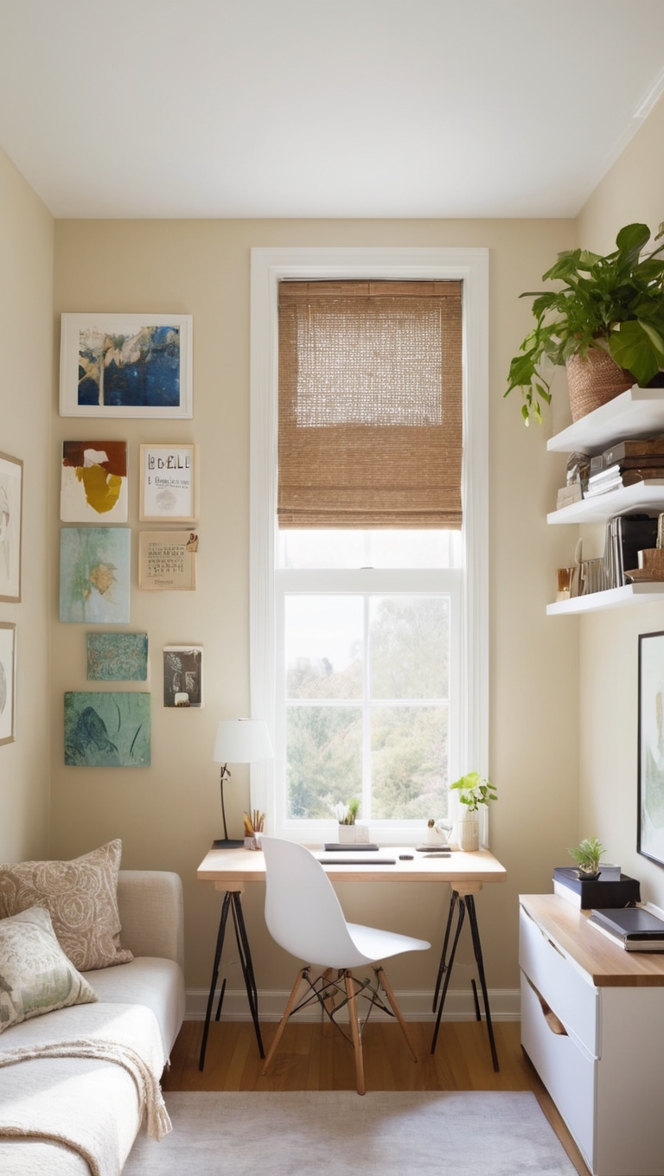 home office design, small space office, home office organization, productive workspace, multifunctional office room