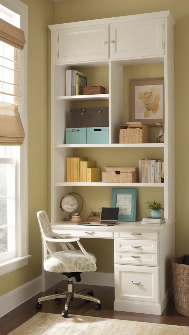 home office organization, office storage solutions, desk storage ideas, small office organization, office organization tips