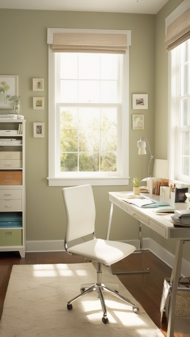 small office design, small office decor, home office setup, spare room office, modern office space