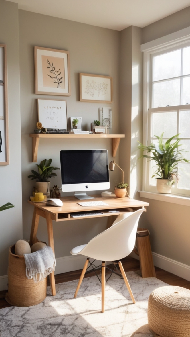 remote work setup, home office furniture, work from home desk, home office organization, telecommuting space