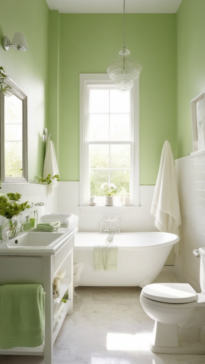 green bathroom tiles, white bathroom design, modern bathroom decor, luxurious bathroom accessories, contemporary bathroom ideas