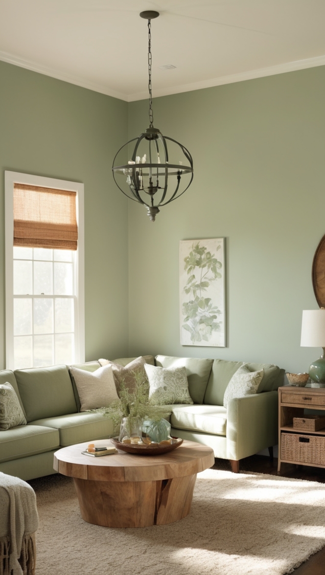 sage green decor, green and white living room, sage color scheme, sage green interior design, mint green living room