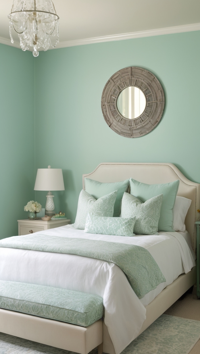 seafoam green bedding, seafoam green paint, seafoam green curtains, seafoam green decor, seafoam green furniture