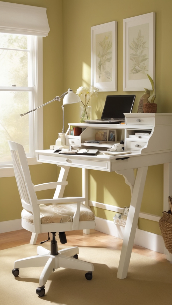 small office desks, compact office desk ideas, space-saving desk ideas, minimalist office desk, modern home office desk