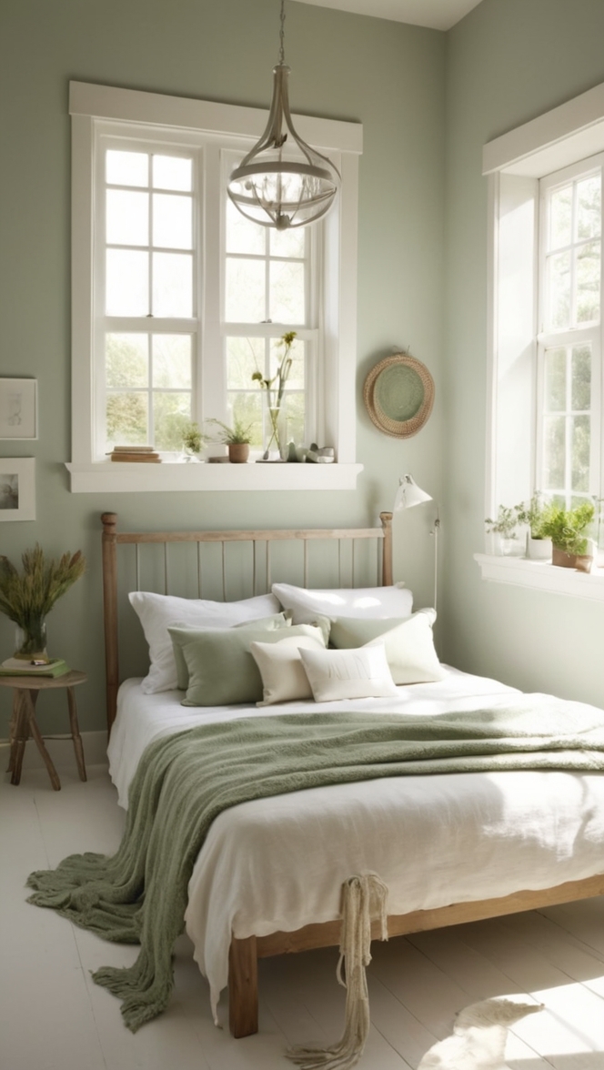 green and white bedroom ideas, sage green bedroom decor, white and green bedroom decor, sage green and white bedroom, green and white bedroom design