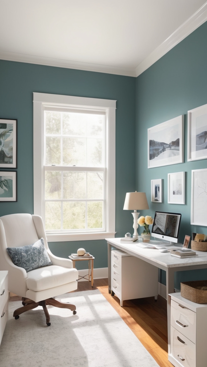 dark home office decor, contemporary home office design, minimalist home office ideas, industrial chic office space, modern workspace design