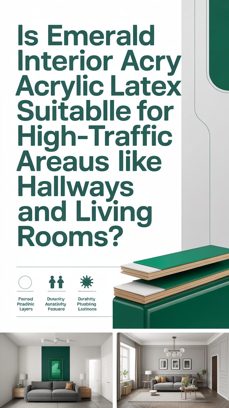 Is Emerald Interior Acrylic Latex Paint suitable for high-traffic areas like hallways and living rooms?
