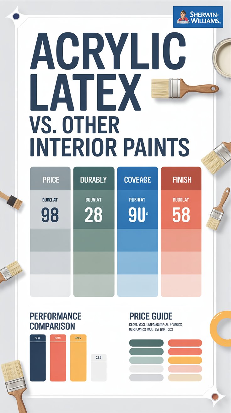 How does Acrylic Latex compare to other interior paints in terms of price and performance?