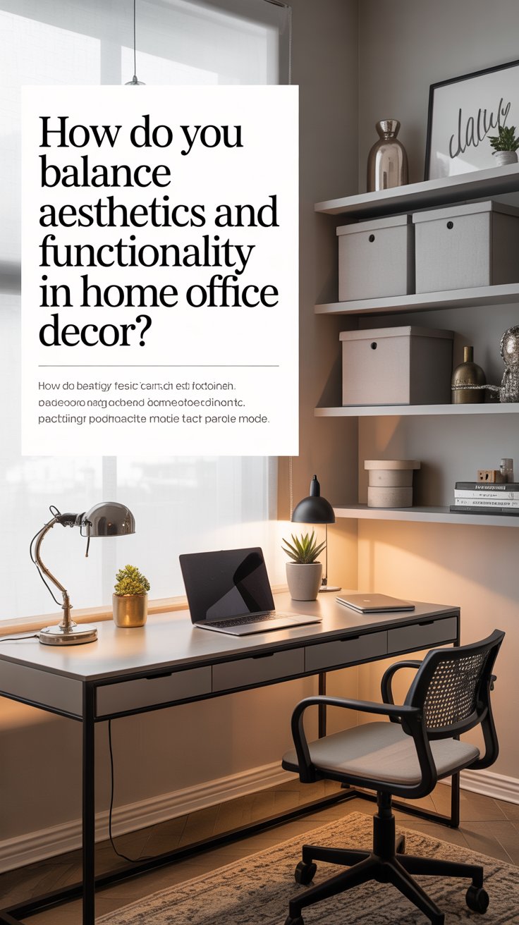 How do you balance aesthetics and functionality in home office decor?