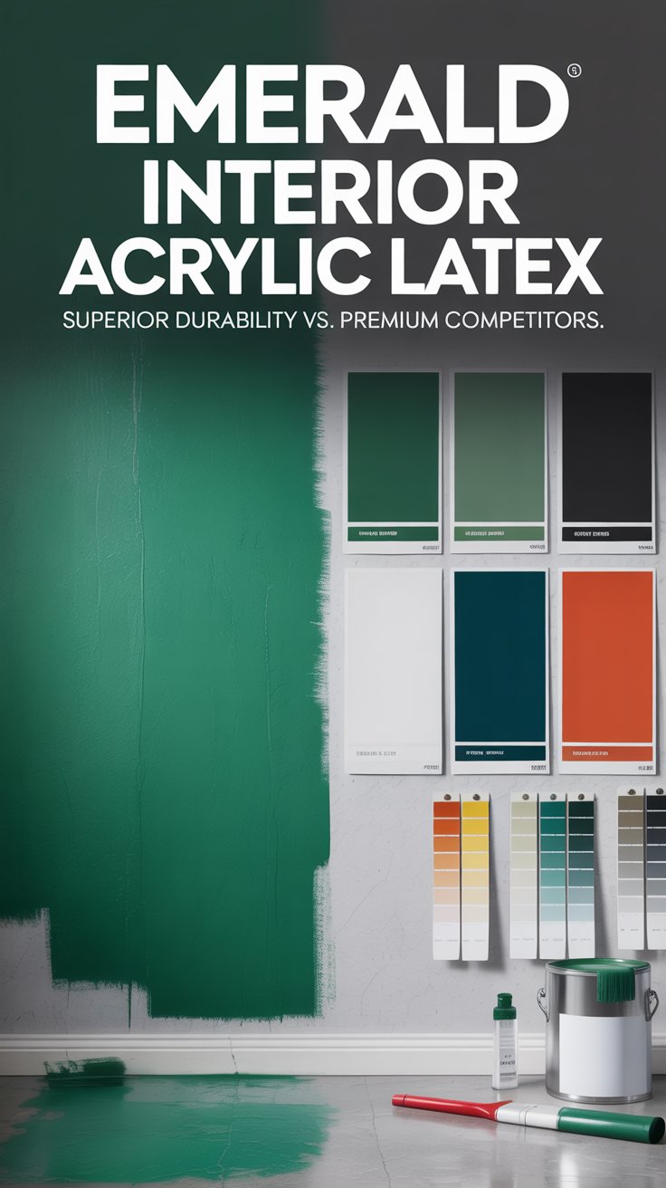 How durable is Emerald Interior Acrylic Latex Paint compared to other premium paint lines?