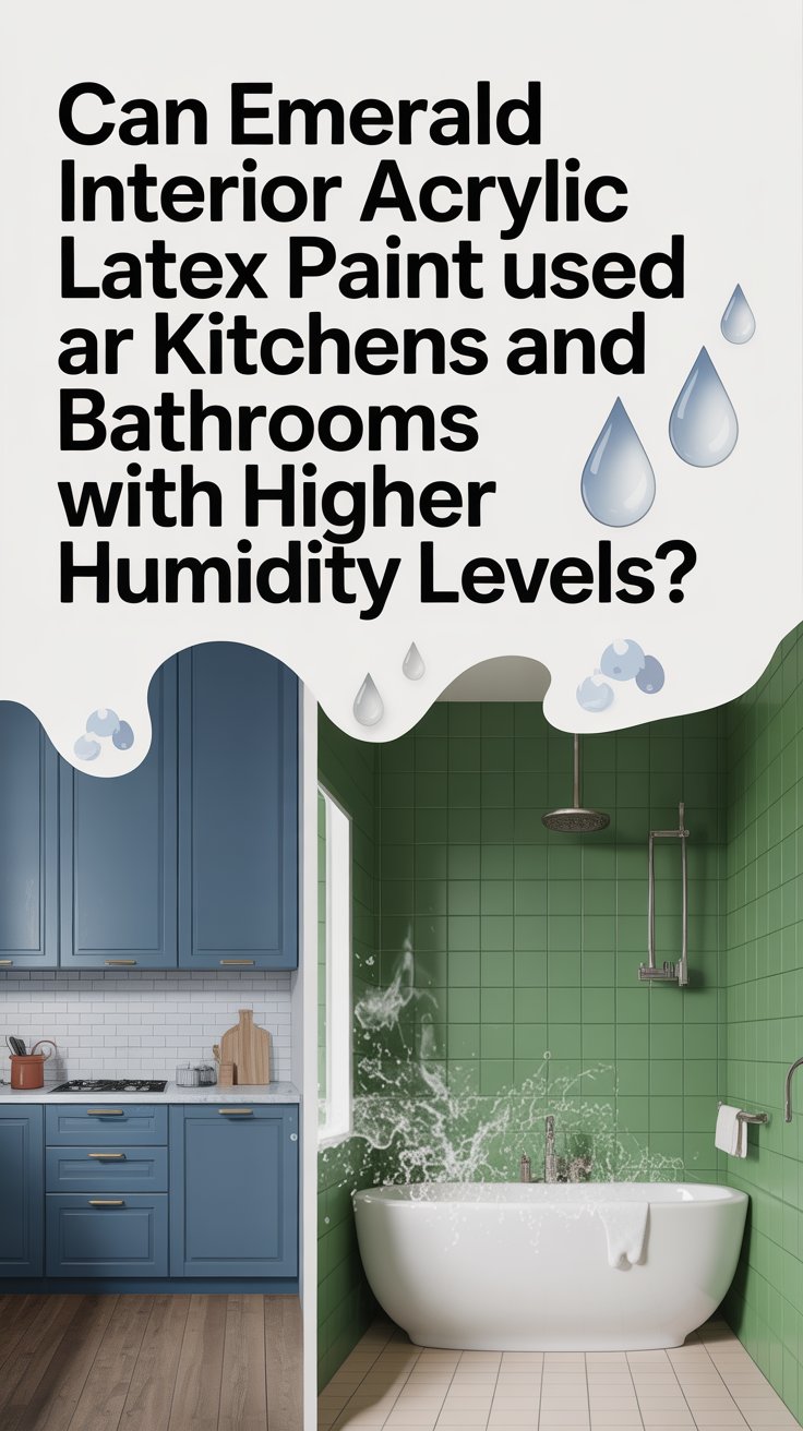 Can Emerald Paint be used in kitchens and bathrooms with higher humidity levels?
