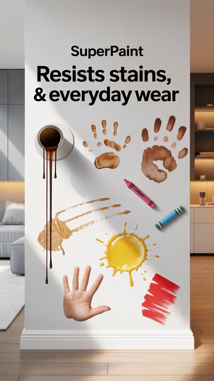 How Well Does SuperPaint Resist Stains, Scuffs, and Everyday Wear?